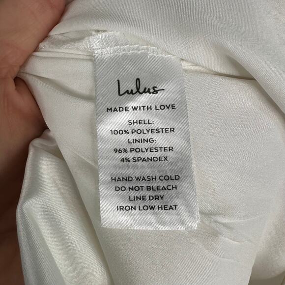 Lulus Ultimate Allure Ivory Satin Wide-Leg Jumpsuit - Picture 9 of 9